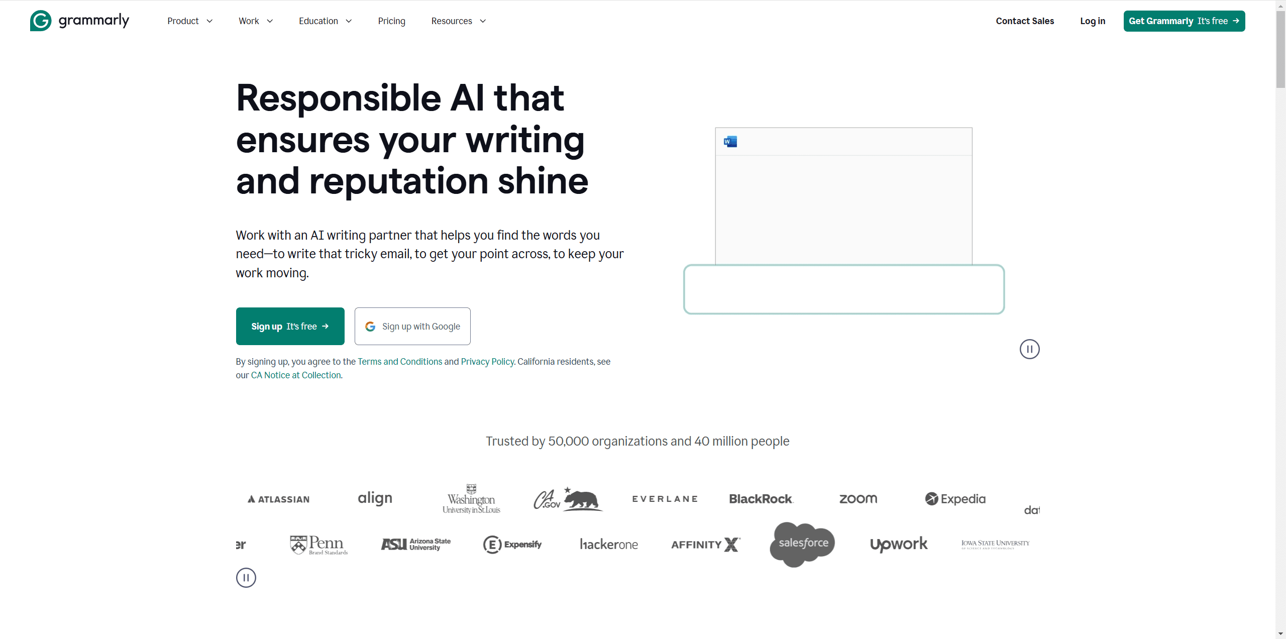 Grammarly preview