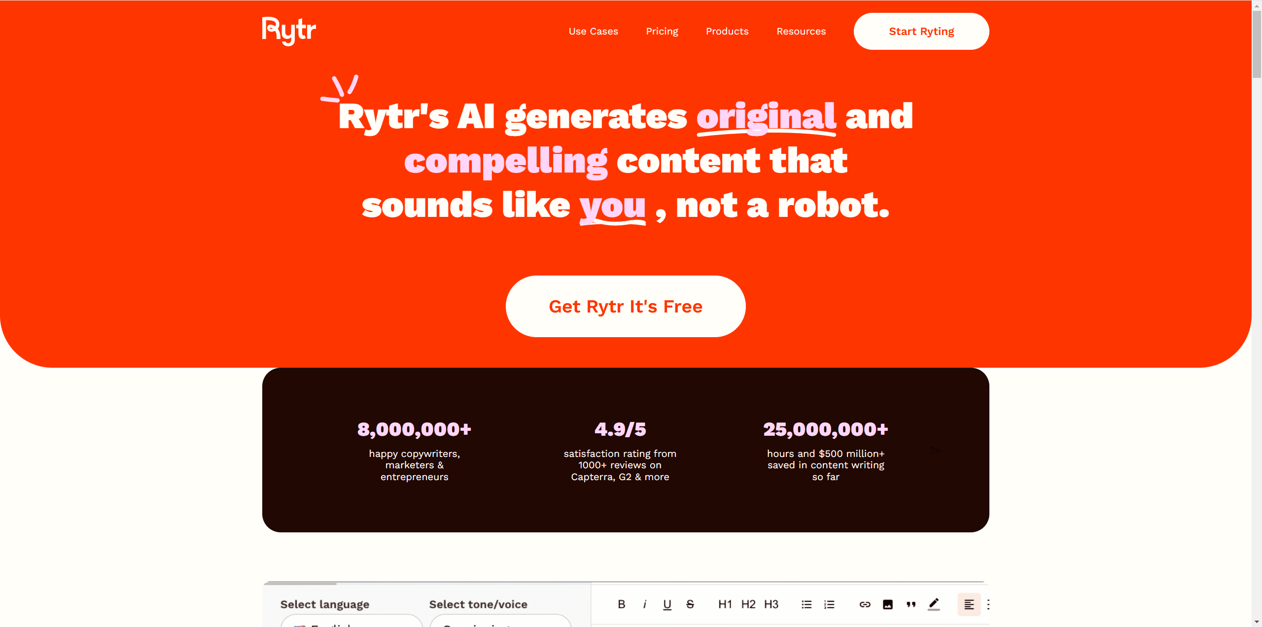 Rytr preview