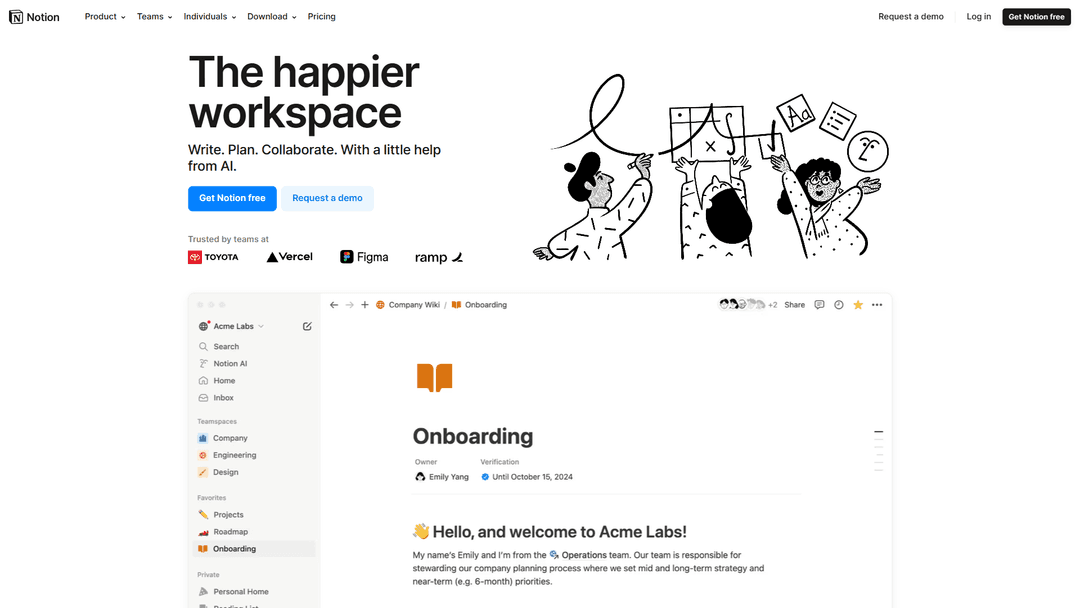 Your connected workspace for wiki, docs & projects | Notion