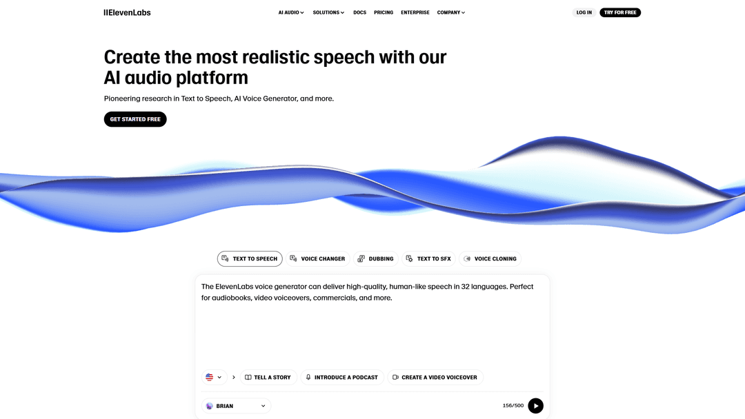 Free Text to Speech & AI Voice Generator | ElevenLabs