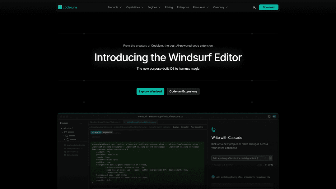 Windsurf Editor and Codeium extensions